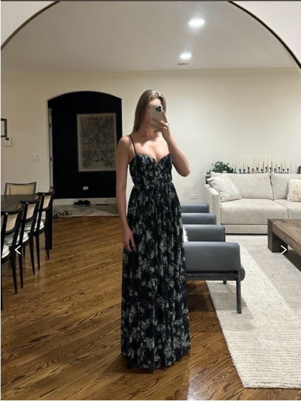 Sau Lee Georgina Gown Floral Print Maxi Dress UK14/US10